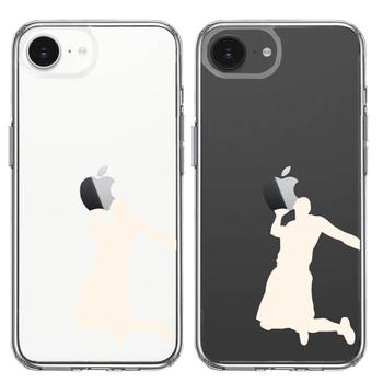 iPhone16e ケース クリア バスケット ダンクシュート２ 白 スマホケース 側面ソフト 背面ハード ハイブリッド  送料無料-1