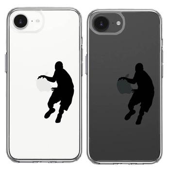 iPhone16e ケース クリア バスケットボール ドリブル スマホケース 側面ソフト 背面ハード ハイブリッド  送料無料-1