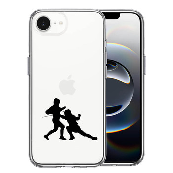 iPhone16e ケース クリア フェンシング スマホケース 側面ソフト 背面ハード ハイブリッド  送料無料-0