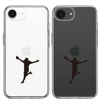 iPhone16e ケース クリア タッチダウン 歓喜 スマホケース 側面ソフト 背面ハード ハイブリッド  送料無料-1