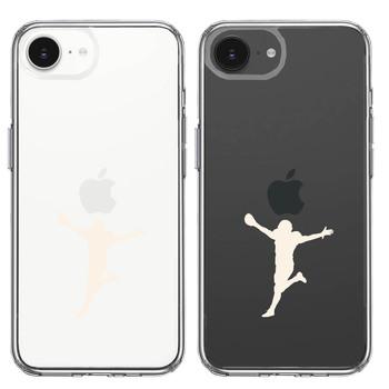 iPhone16e ケース クリア タッチダウン 歓喜 ホワイト スマホケース 側面ソフト 背面ハード ハイブリッド  送料無料-1