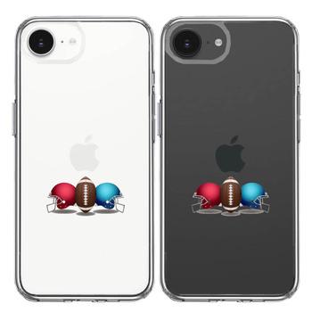 iPhone16e ケース クリア ヘルメットとボール スマホケース 側面ソフト 背面ハード ハイブリッド 送料無料-1