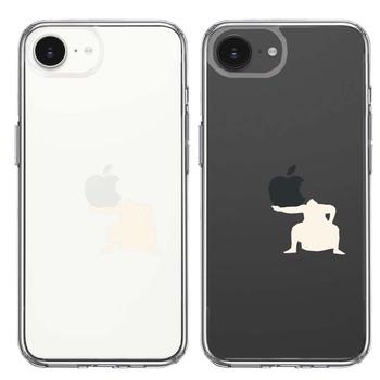 iPhone16e ケース クリア おすもうさん 土俵入り 白 スマホケース 側面ソフト 背面ハード ハイブリッド 送料無料-1
