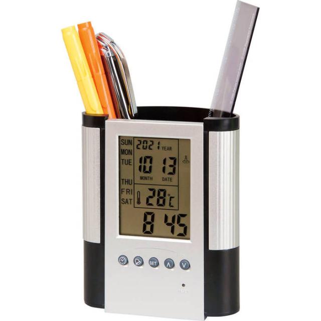 多機能クロックペン立て付 SC 1714 ×3個セット 送料無料-1