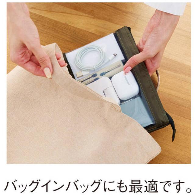 テントクロスクリアポーチA5 0072 01 ブラック 3個セット 送料無料-1