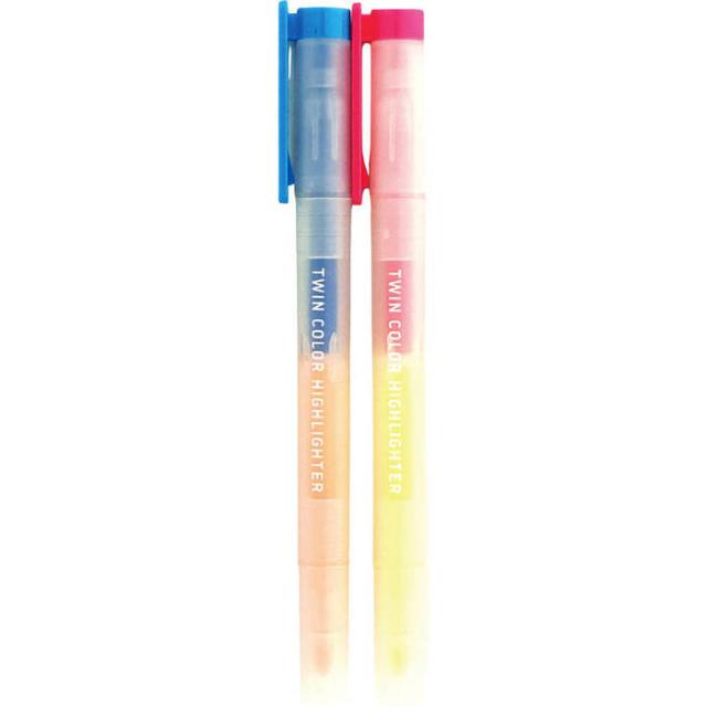 ツインカラー蛍光ペン2本CR 3222 ×20個セット 送料無料-1