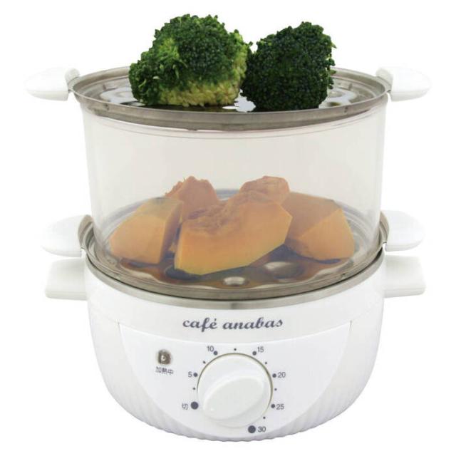 ゆでたまご名人&かんたん蒸し器 2段 SE 002 ギフト対応可 送料無料-1