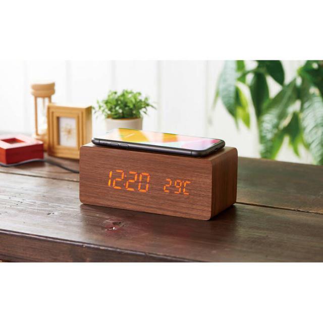 ワイヤレス充電機能付クロック 6180 23 ギフト対応可 送料無料-1