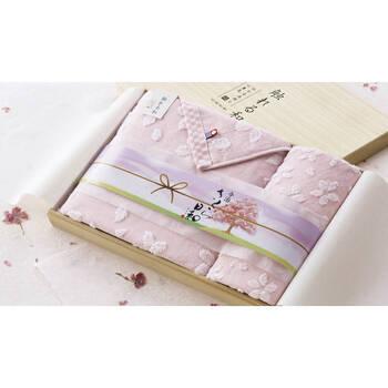 今治タオル 木箱入り さくら日和 タオルセット SB 7150 ギフト対応可 送料無料-1