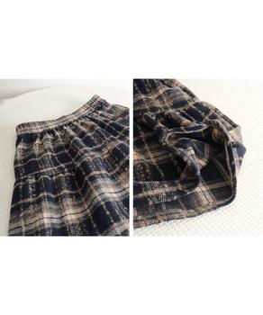 フレアスカート Aライン チェック柄秋冬 送料無料 即日発送-9