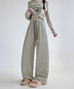 イージーパンツ ロング丈 ボーダー 新作 送料無料 即日発送-2