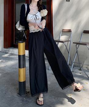 バルーンパンツ ワイドパンツ レース 送料無料 即日発送-2