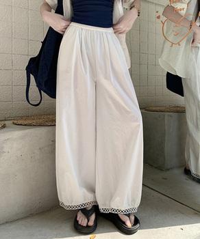 バルーンパンツ ワイドパンツ レース 送料無料 即日発送-5