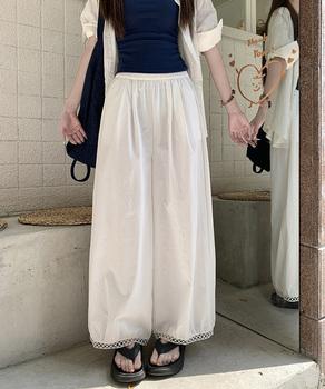 バルーンパンツ ワイドパンツ レース 送料無料 即日発送-6