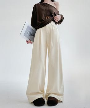 コーデュロイパンツレディースワイドパンツ 送料無料 即日発送-4