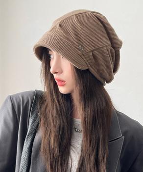 コーデュロイ ツバ付きキャスケット 小顔 送料無料 即日発送-6