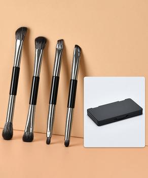 メイクブラシ4本セット ミラー付きケース 送料無料 即日発送-2