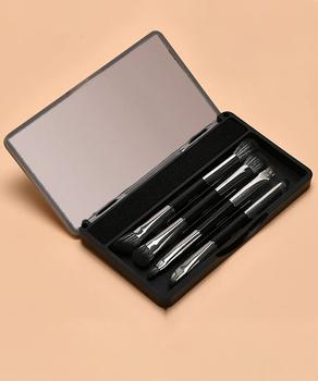 メイクブラシ4本セット ミラー付きケース 送料無料 即日発送-4
