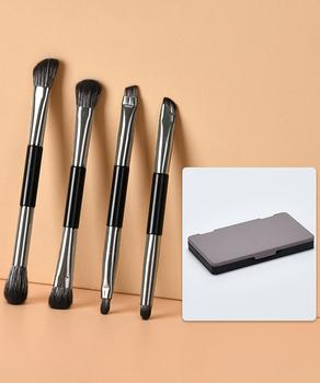 メイクブラシ4本セット ミラー付きケース 送料無料 即日発送-5