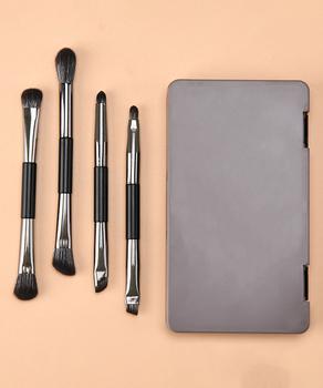 メイクブラシ4本セット ミラー付きケース 送料無料 即日発送-6