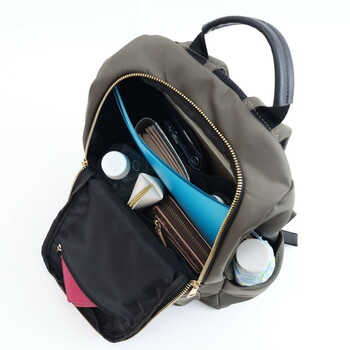 ナイロン風 10ポケット ミディアムサイズ リュック A4収納可能 定番 COOCO 送料無料 即日発送-11