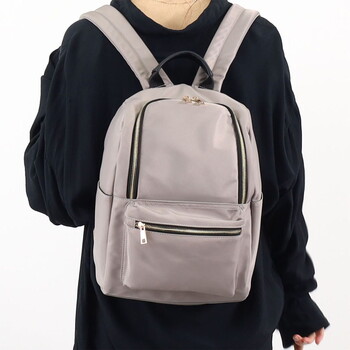 ナイロン風 10ポケット ミディアムサイズ リュック A4収納可能 定番 COOCO 送料無料 即日発送-17