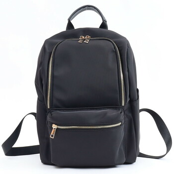 ナイロン風 10ポケット ミディアムサイズ リュック A4収納可能 定番 COOCO 送料無料 即日発送-1