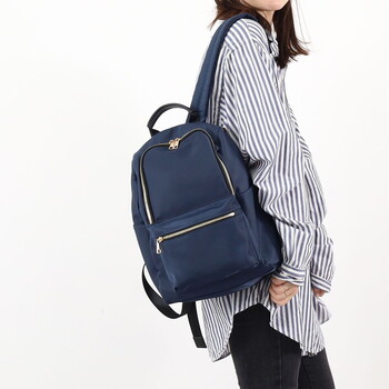 ナイロン風 10ポケット ミディアムサイズ リュック A4収納可能 定番 COOCO 送料無料 即日発送-20