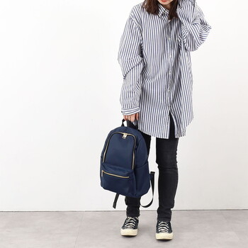 ナイロン風 10ポケット ミディアムサイズ リュック A4収納可能 定番 COOCO 送料無料 即日発送-21