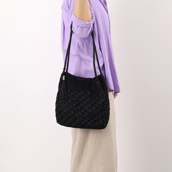 メタリック柄編み ロングハンドル トートバッグ 定番 COOCO 送料無料 即日発送-29