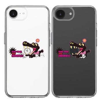 iPhone16e ケース クリア ピーターパン ワニ スマホケース 側面ソフト 背面ハード ハイブリッド 送料無料-1