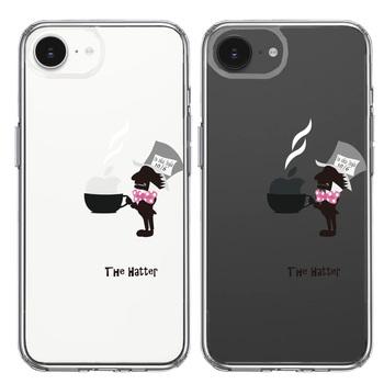 iPhone16e ケース クリア アリス 帽子屋 スマホケース 側面ソフト 背面ハード ハイブリッド 送料無料-1