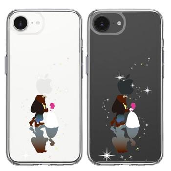 iPhone16e ケース クリア ジャケット 美女と野獣 スマホケース 側面ソフト 背面ハード ハイブリッド 送料無料-1