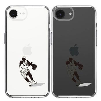 iPhone16e ケース クリア バスケットボール ドリブル 2 スマホケース 側面ソフト 背面ハード ハイブリッド  送料無料-1
