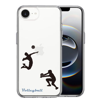 iPhone16e ケース クリア バレーボール スマホケース 側面ソフト 背面ハード ハイブリッド 送料無料-0