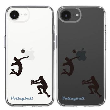 iPhone16e ケース クリア バレーボール スマホケース 側面ソフト 背面ハード ハイブリッド 送料無料-1