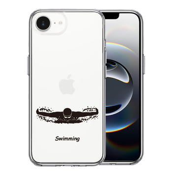 iPhone16e ケース クリア 水泳 スイミング スマホケース 側面ソフト 背面ハード ハイブリッド 送料無料-0