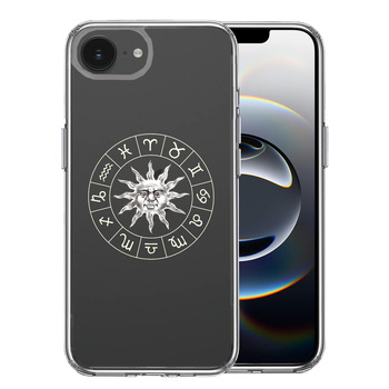 iPhone16e ケース クリア 12星座 シンボル スマホケース 側面ソフト 背面ハード ハイブリッド 送料無料-0