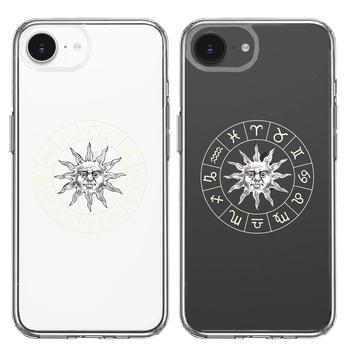 iPhone16e ケース クリア 12星座 シンボル スマホケース 側面ソフト 背面ハード ハイブリッド 送料無料-1