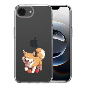 iPhone16e ケース クリア わんこ 柴犬 2 スマホケース 側面ソフト 背面ハード ハイブリッド 送料無料-0