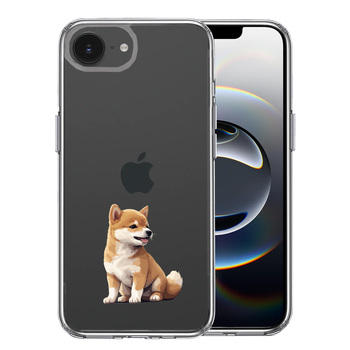 iPhone16e ケース クリア わんこ 柴犬 パピー スマホケース 側面ソフト 背面ハード ハイブリッド 送料無料-0