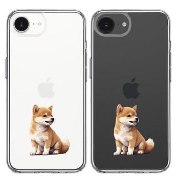 iPhone16e ケース クリア わんこ 柴犬 パピー スマホケース 側面ソフト 背面ハード ハイブリッド 送料無料-1