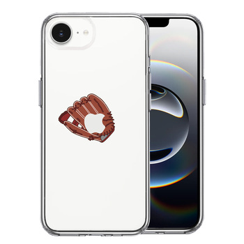 iPhone16e ケース クリア グローブ りんご キャッチ スマホケース 側面ソフト 背面ハード ハイブリッド 送料無料-0