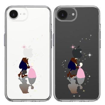 iPhone16e ケース クリア 美女と野獣 スマホケース 側面ソフト 背面ハード ハイブリッド  送料無料-1