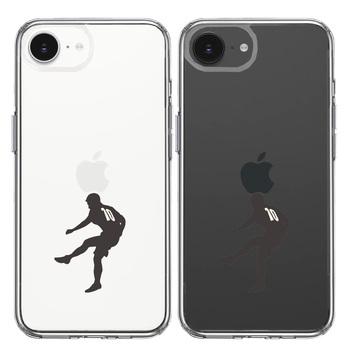 iPhone16e ケース クリア サッカー FW ストライカー スマホケース 側面ソフト 背面ハード ハイブリッド 送料無料-1