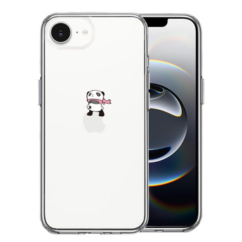 iPhone16e ケース クリア さすらい パンダ スマホケース 側面ソフト 背面ハード ハイブリッド  送料無料-0