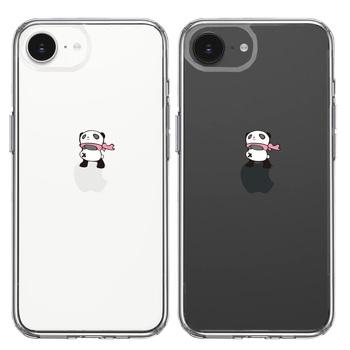 iPhone16e ケース クリア さすらい パンダ スマホケース 側面ソフト 背面ハード ハイブリッド  送料無料-1