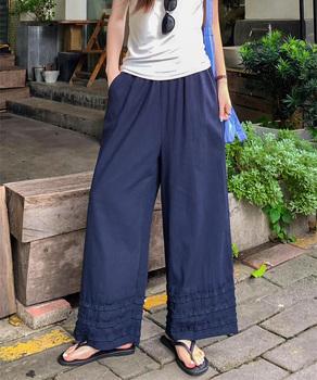 ワイドパンツ フリル レディース 春夏 送料無料 即日発送-5