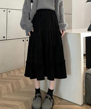 ティアードスカート コーデュロイスカート 送料無料 即日発送-2