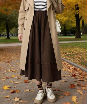 ティアードスカート コーデュロイスカート 送料無料 即日発送-4